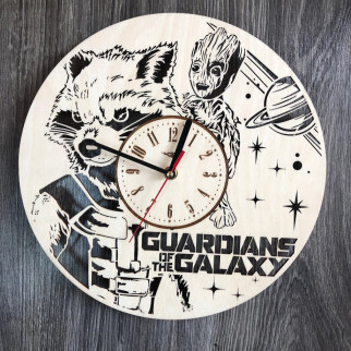 Оригінальний настінний годинник з дерева «Вартові Галактики» - Інтернет-магазин спільних покупок ToGether