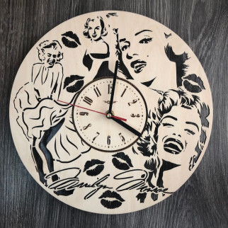 Оригінальний круглий безшумний настінний годинник «Мерилін Монро» - Інтернет-магазин спільних покупок ToGether