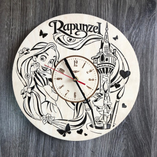 Дитячий круглий безшумний настінний годинник «Рапунцель» - Інтернет-магазин спільних покупок ToGether