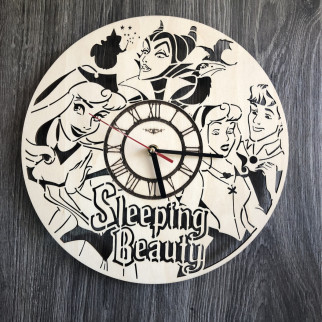Дитячий круглий безшумний настінний годинник «Спляча красуня» - Інтернет-магазин спільних покупок ToGether