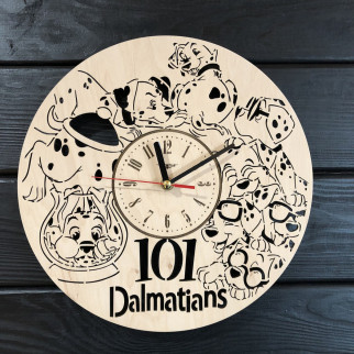 Настінний годинник з дерева в дитячу «101 далматинець» - Інтернет-магазин спільних покупок ToGether