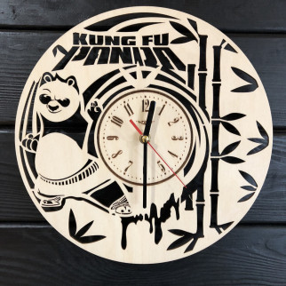 Дитячий годинник настінний дерев'яний «Кунг-фу панда» - Інтернет-магазин спільних покупок ToGether