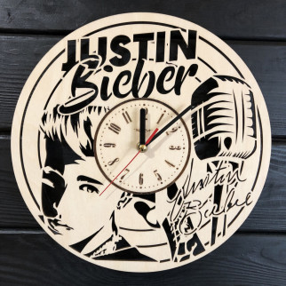 Концептуальний настінний годинник з дерева «Justin Bieber» - Інтернет-магазин спільних покупок ToGether