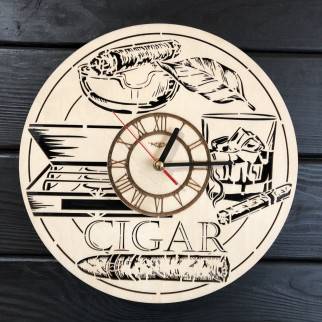 Тематичний інтер'єрний годинник настінний «Сигари» - Інтернет-магазин спільних покупок ToGether