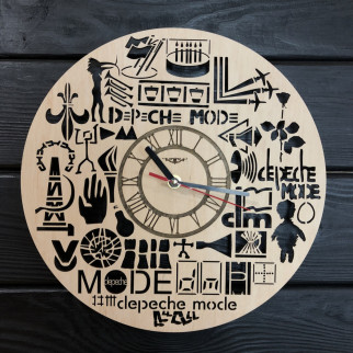 Оригінальний настінний годинник з дерева «Depeche Mode» - Інтернет-магазин спільних покупок ToGether