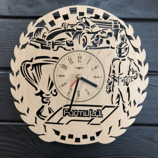 Оригінальний настінний годинник з дерева «Формула 1» - Інтернет-магазин спільних покупок ToGether