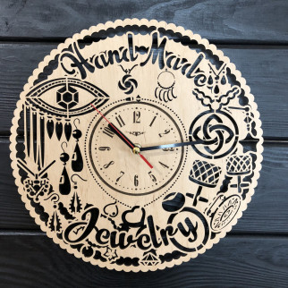 Годинник настінний з дерева «Hand Made» - Інтернет-магазин спільних покупок ToGether