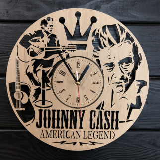 Концептуальний настінний годинник з дерева «Johnny Cash» - Інтернет-магазин спільних покупок ToGether