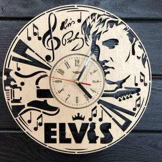 Дизайнерський настінний годинник з дерева «Elvis» - Інтернет-магазин спільних покупок ToGether