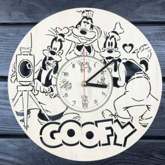 Настінний годинник з дерева в дитячу «Гуфі» - Інтернет-магазин спільних покупок ToGether