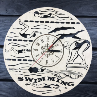 Годинник настінний з дерева «Плавання» - Інтернет-магазин спільних покупок ToGether