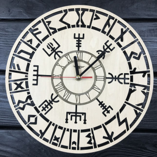 Оригінальний настінний годинник з дерева «Вікінги» - Інтернет-магазин спільних покупок ToGether