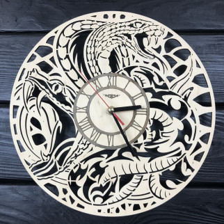 Дизайнерський настінний годинник з дерева «Змії» - Інтернет-магазин спільних покупок ToGether