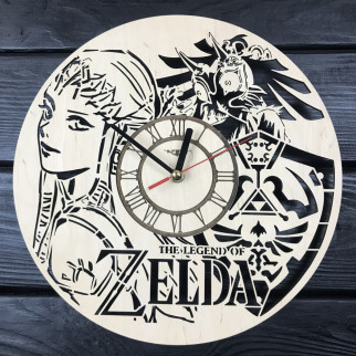 Круглий молодіжний настінний годинник з дерева «The Legend of Zelda» - Інтернет-магазин спільних покупок ToGether