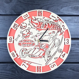 Оригінальний настінний годинник з дерева «Hot Wheels» - Інтернет-магазин спільних покупок ToGether