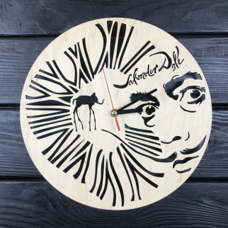 Круглий дизайнерський дерев'яний годинник «Сальвадор Далі» - Інтернет-магазин спільних покупок ToGether