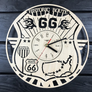 Незвичайний настінний дерев'яний годинник «Траса 66» - Інтернет-магазин спільних покупок ToGether