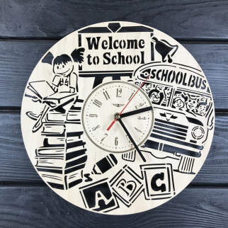 Оригінальний інтер'єрний годинник настінний «Ласкаво просимо у школу» - Інтернет-магазин спільних покупок ToGether