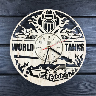 Концептуальний настінний годинник з дерева «World of Tanks» - Інтернет-магазин спільних покупок ToGether