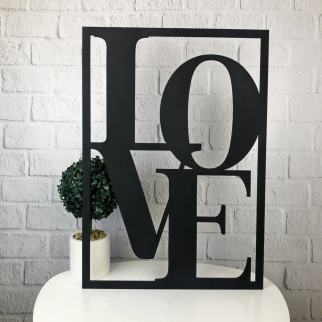Оригінальне декоративне панно на стіну з дерева «Love» - Інтернет-магазин спільних покупок ToGether