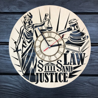 Інтер'єрний годинник з дерева на стіну «Закон і справедливість» - Інтернет-магазин спільних покупок ToGether