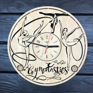 Тематичний дерев'яний годинник на стіну «Гімнастика» - Інтернет-магазин спільних покупок ToGether