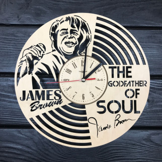 Незвичайний настінний годинник з дерева «James Brown» - Інтернет-магазин спільних покупок ToGether