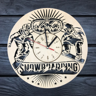 Тематичний настінний годинник з дерева «Сноубординг» - Інтернет-магазин спільних покупок ToGether