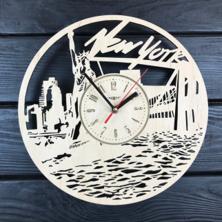 Настінний дерев'яний годинник в інтер'єр «Нью Йорк» - Інтернет-магазин спільних покупок ToGether
