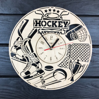Декоративний настінний годинник з дерева «Хокей» - Інтернет-магазин спільних покупок ToGether