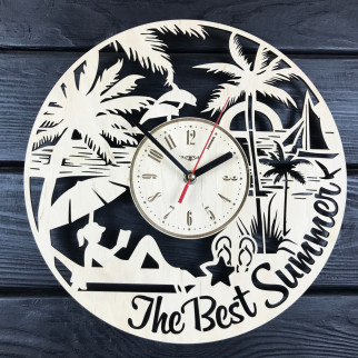 Дерев'яний годинник на стіну «Літо» - Інтернет-магазин спільних покупок ToGether