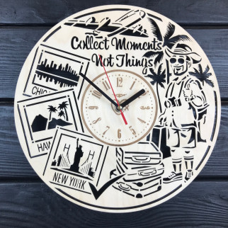 Оригінальний інтер'єрний годинник з дерева на тему подорожі - Інтернет-магазин спільних покупок ToGether