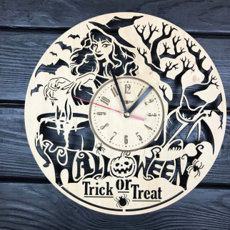 Годинник з дерева настінний «Хелоуін» - Інтернет-магазин спільних покупок ToGether