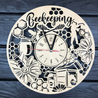 Дизайнерський дерев'яний годинник «Бджільництво» - Інтернет-магазин спільних покупок ToGether