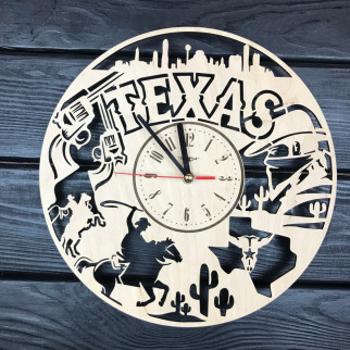 Оригінальний настінний годинник з дерева «Техас» - Інтернет-магазин спільних покупок ToGether