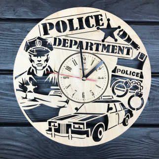Дерев'яний настінний годинник на поліцейську тематику - Інтернет-магазин спільних покупок ToGether