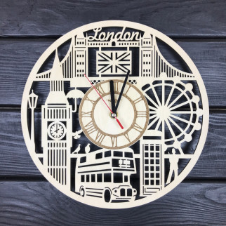 Концептуальний настінний годинник з дерева «Лондон» - Інтернет-магазин спільних покупок ToGether