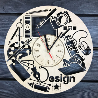 Дерев'яний настінний годинник в інтер'єр «Дизайнер» - Інтернет-магазин спільних покупок ToGether