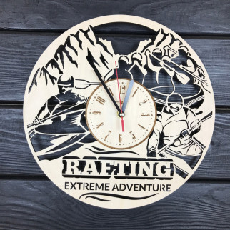 Концептуальний дерев'яний годинник на стіну «Рафтинг» - Інтернет-магазин спільних покупок ToGether