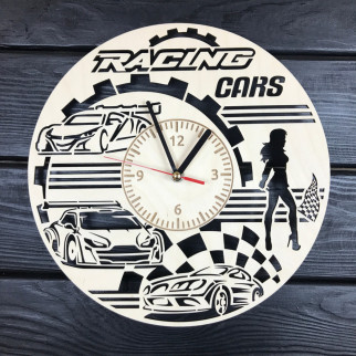 Декоративний дерев'яний годинник «Автогонки» - Інтернет-магазин спільних покупок ToGether