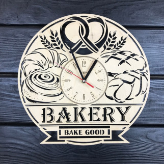Безшумний дерев'яний годинник на стіну «Пекарня» - Інтернет-магазин спільних покупок ToGether