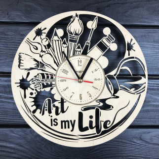 Оригінальний дерев'яний годинник в інтер'єр на тему мистецтва - Інтернет-магазин спільних покупок ToGether