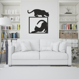 Інтер'єрне настінне панно з дерева «Кішки» - Інтернет-магазин спільних покупок ToGether