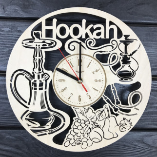 Концептуальний настінний годинник з дерева «Кальян» - Інтернет-магазин спільних покупок ToGether