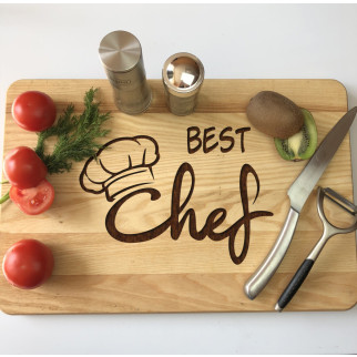 Дерев'яна кухонна дошка «Best Chef» 45 х 30 см - Інтернет-магазин спільних покупок ToGether