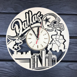 Дизайнерський настінний годинник з дерева «Даллас» - Інтернет-магазин спільних покупок ToGether