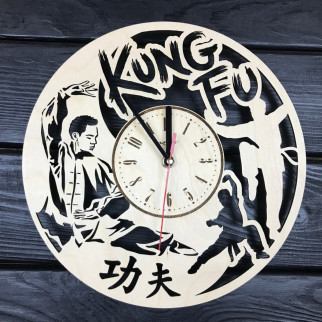 Дерев'яний настінний годинник «Кунг-фу» - Інтернет-магазин спільних покупок ToGether