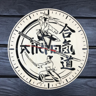Оригінальний настінний годинник з дерева «Айкідо» - Інтернет-магазин спільних покупок ToGether