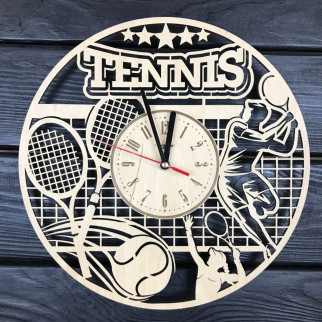 Тематичний настінний годинник з дерева «Теніс» - Інтернет-магазин спільних покупок ToGether