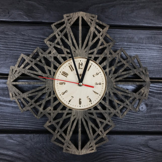Геометричний настінний годинник з дерева - Інтернет-магазин спільних покупок ToGether